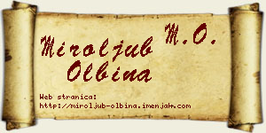 Miroljub Olbina vizit kartica